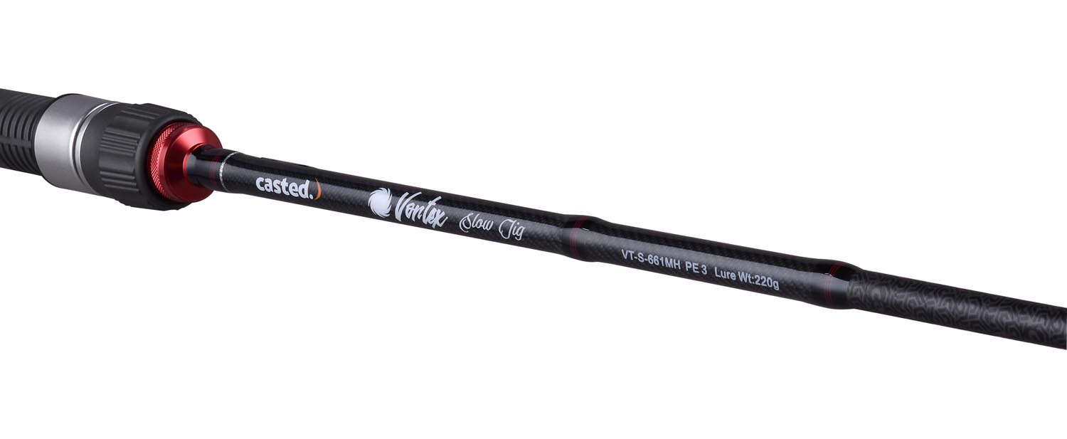 CAS 1058 CASTED štap VORTEX Slow Jig 661MH PE3 Lure Wt:220g