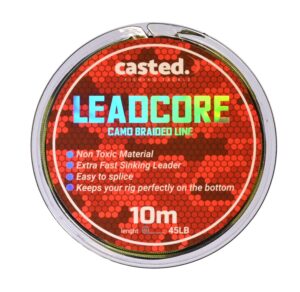 CAS 2001 CASTED Lead Core Braided Line 10M 45LB Green+Black