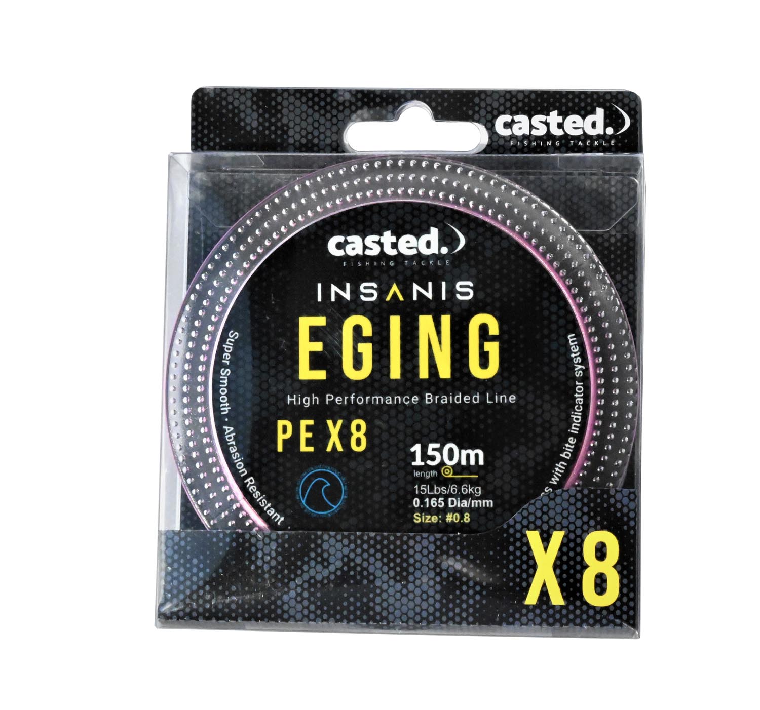 CAS 2041 Casted upredenica Insanis Egi x8 150m #1.0 0.187mm 18Lb Pink