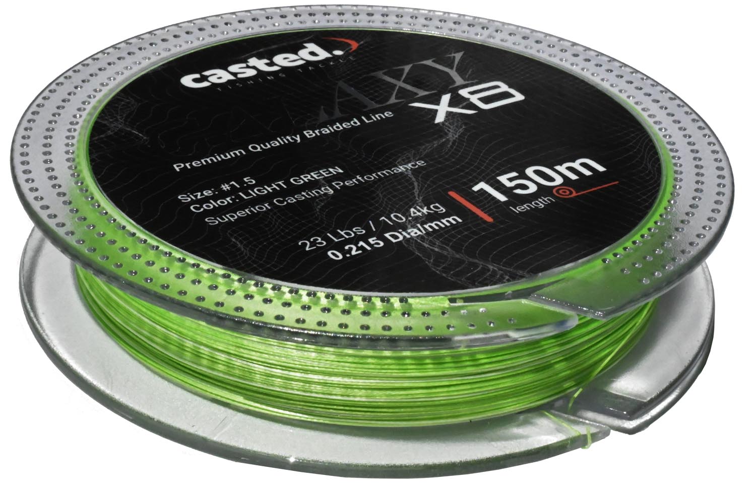 CAS 2046 Casted upredenica Galaxy x8 150m #2.5 0.265mm 30Lb - Light Green