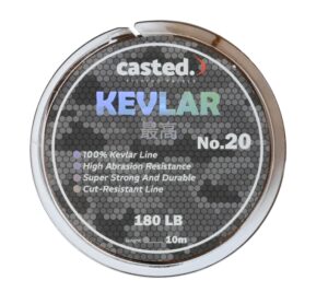 CAS 3118 Casted Kevlar Assist Line#20 180lb81.8kg - 10m Brown