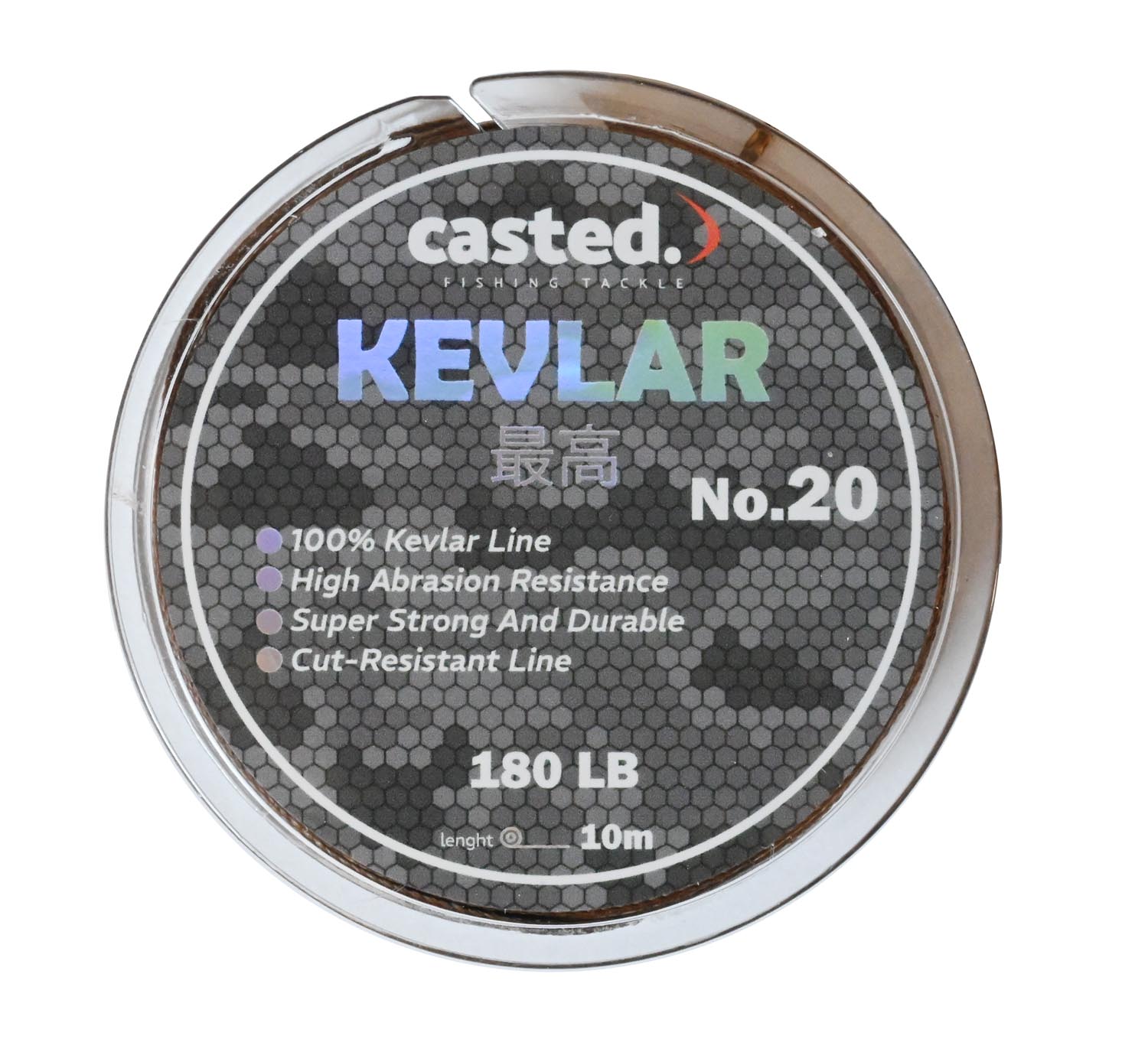 CAS 3118 Casted Kevlar Assist Line#20 180lb81.8kg - 10m Brown