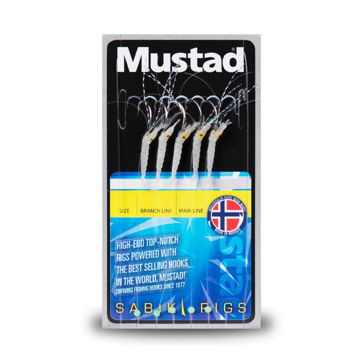 CL-RIG18-4-10 MUSTAD SABIKI PREDVEZ MINI SHRIMP GREEN GLOW 18 BR.4