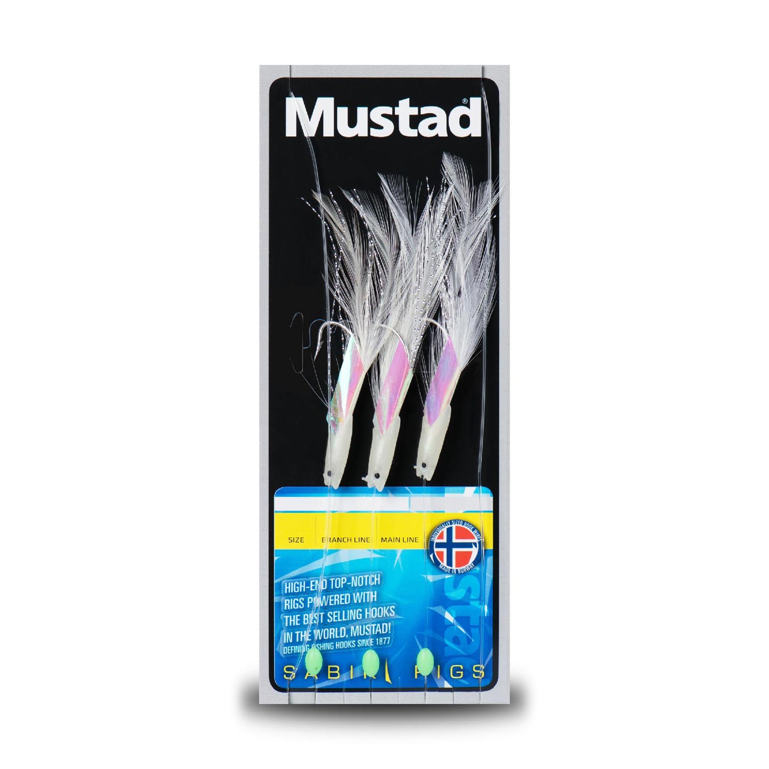 CL-RIG40-3/0-10 MUSTAD SABIKI PREDVEZ LUMINOUS HOKKAI TRACE 40 BR.3/0