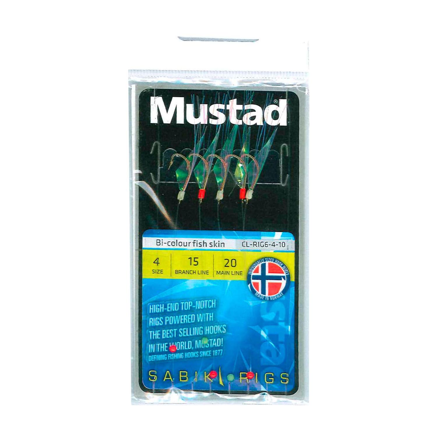 CL-RIG6-6-10 MUSTAD SABIKI PREDVEZ BI-COLOR FISH SKIN SABIKI 6 BR.6