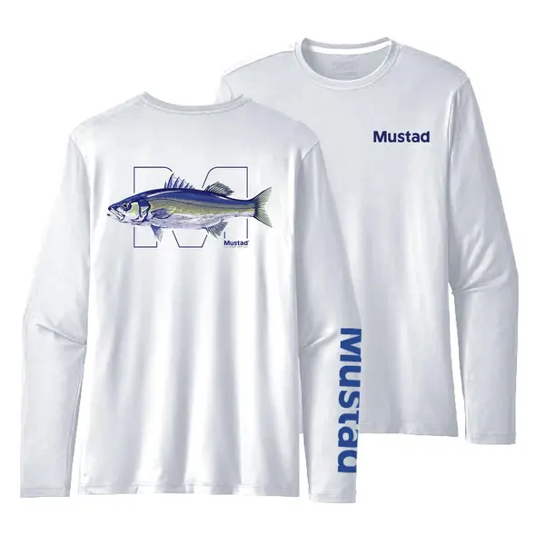 MCTEE-SB01-LS-L Mustad majica Seabass Longsleeve UV - Repreve+Spandex - Light Grey L